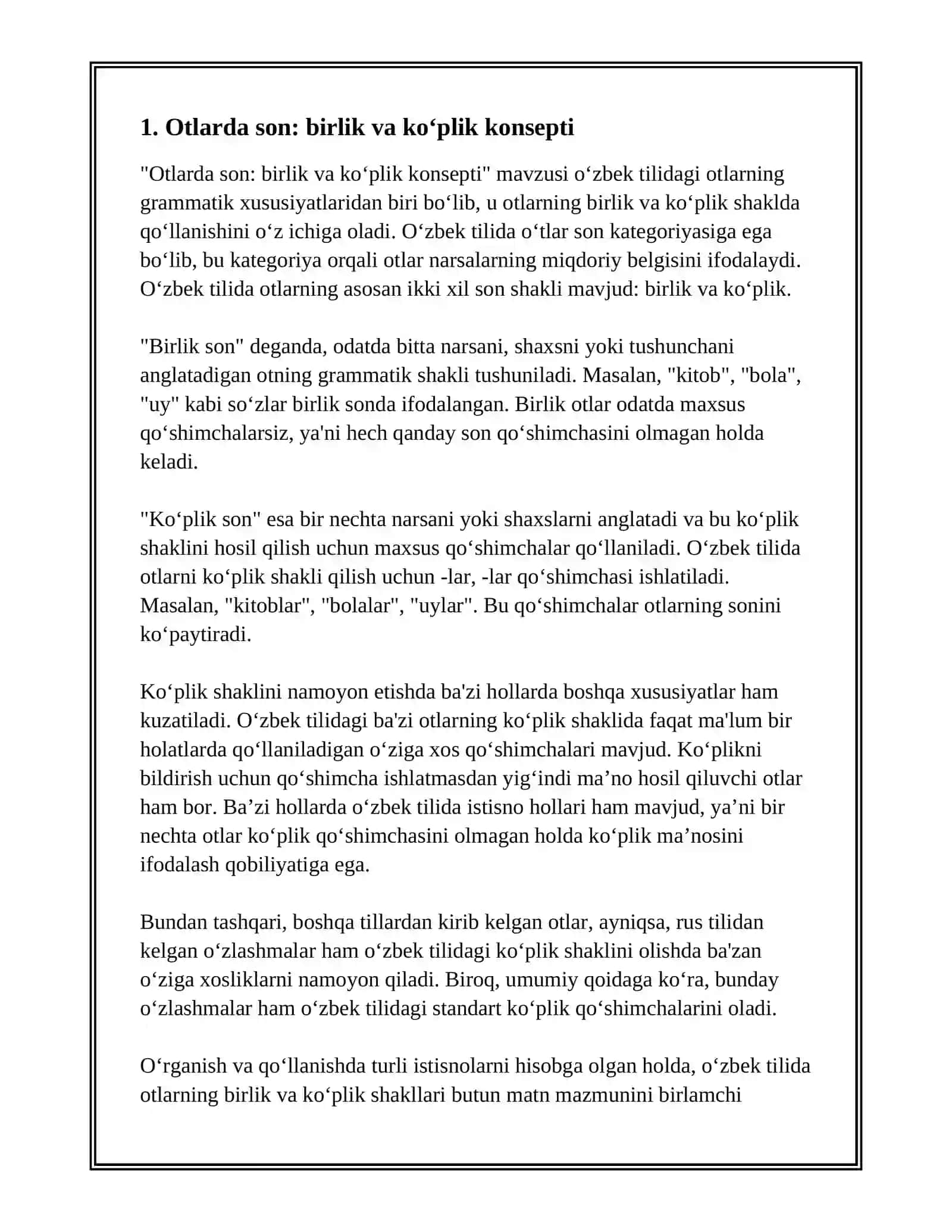 OTLARDA SON, EGALIK VA KELISHIK KATEGORIYASI 3