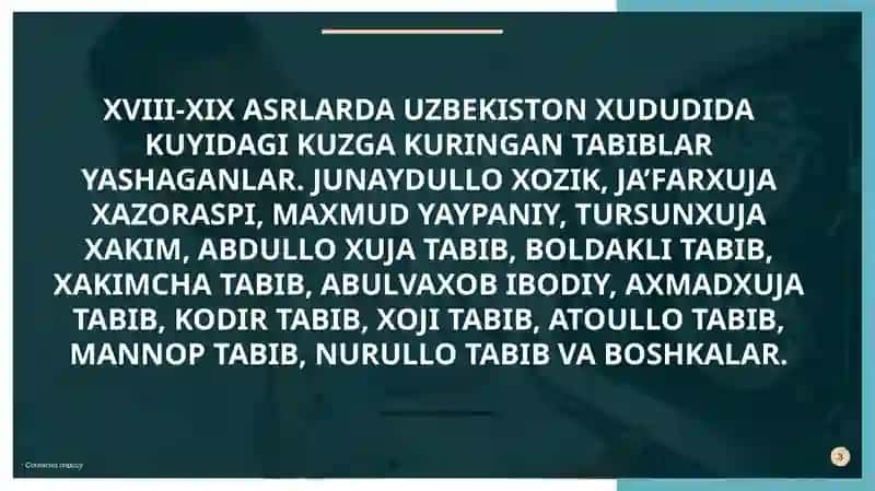 XVIII-XIX asrda tibbiyot sohasida erishilgan yutuqlar 3
