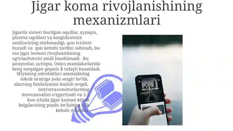 Jigar hujayralarining yetishmovchiligi va jigar koimsiasi vujutga kelishi 3