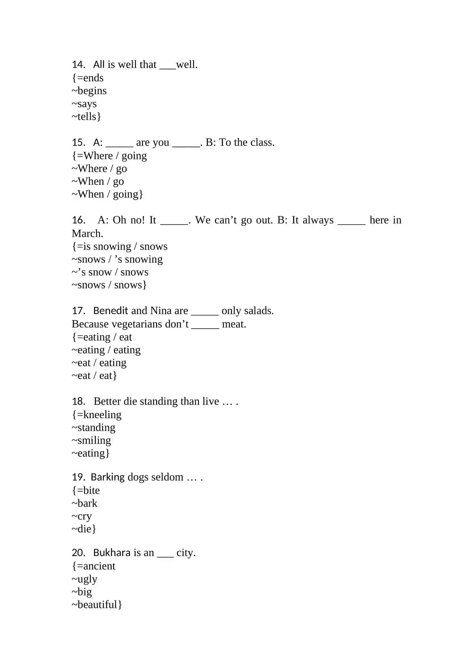 Verb Tenses Practice 3