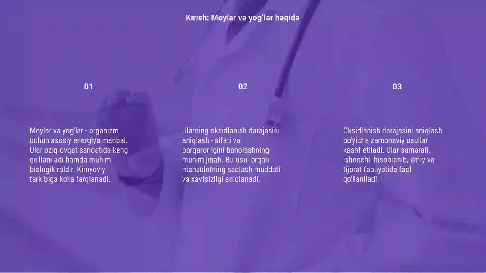 Moylar va yog’larni oksidlanish darajasini aniqlash usullari 3