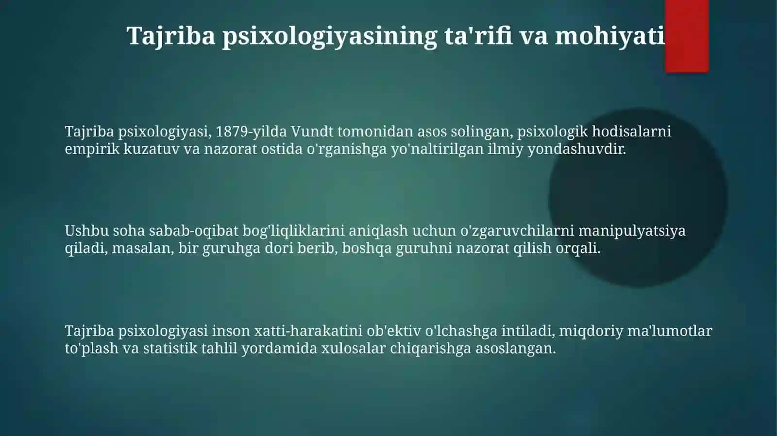 Tajriba psixologiyasi haqida 3