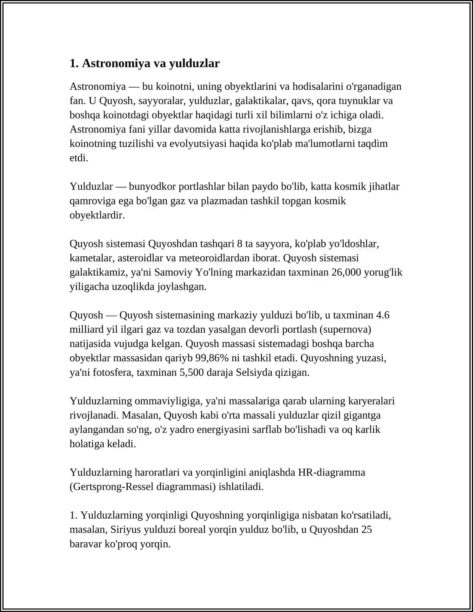 YULDUZLAR SARI OLIS YOʻL 3