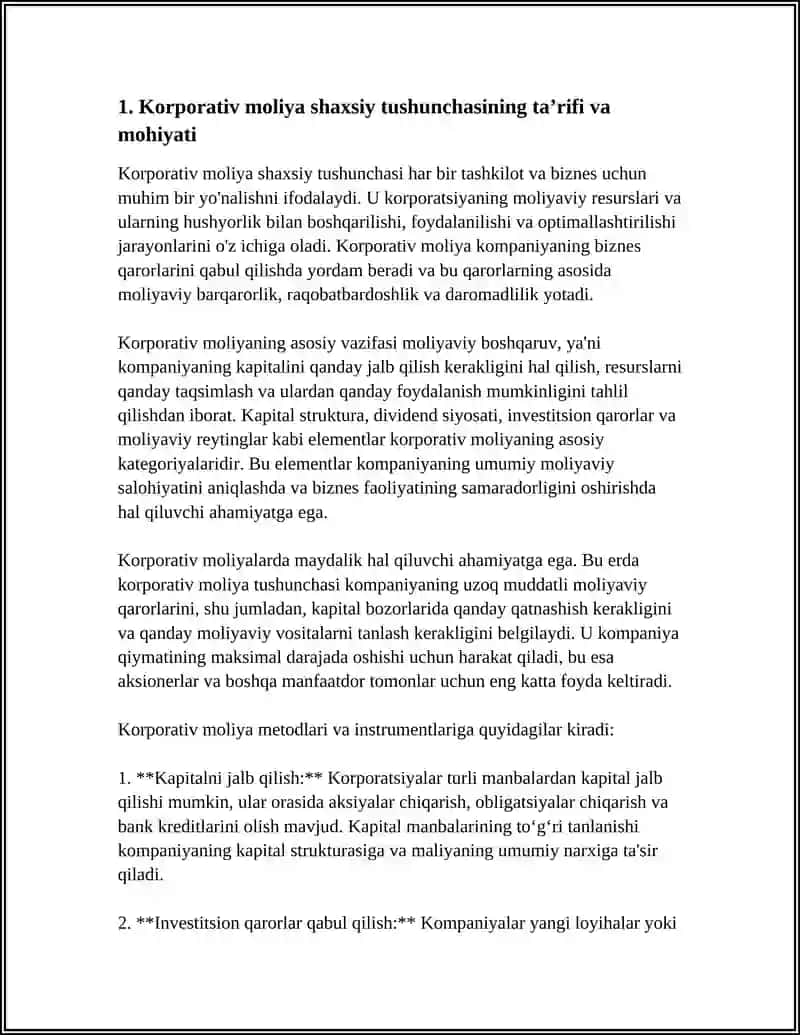 KORPARTIV MOLIYA SHAXSIY TUSHUNCHASI 3