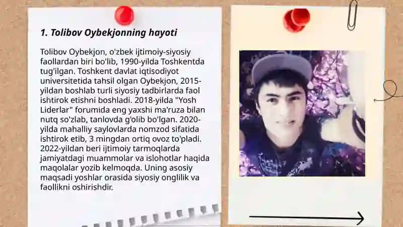 Tolibov Oybekjonning hayoti 3