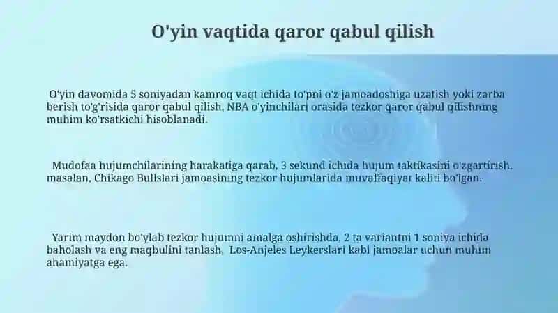 Basketbol oʻyini texnikasi va taktikasi tasnifi 3