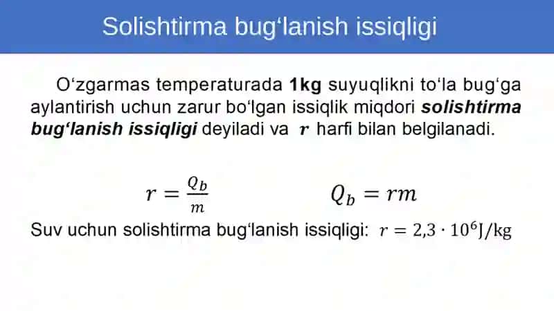 Bug‘lanish va kondensatsiya 3