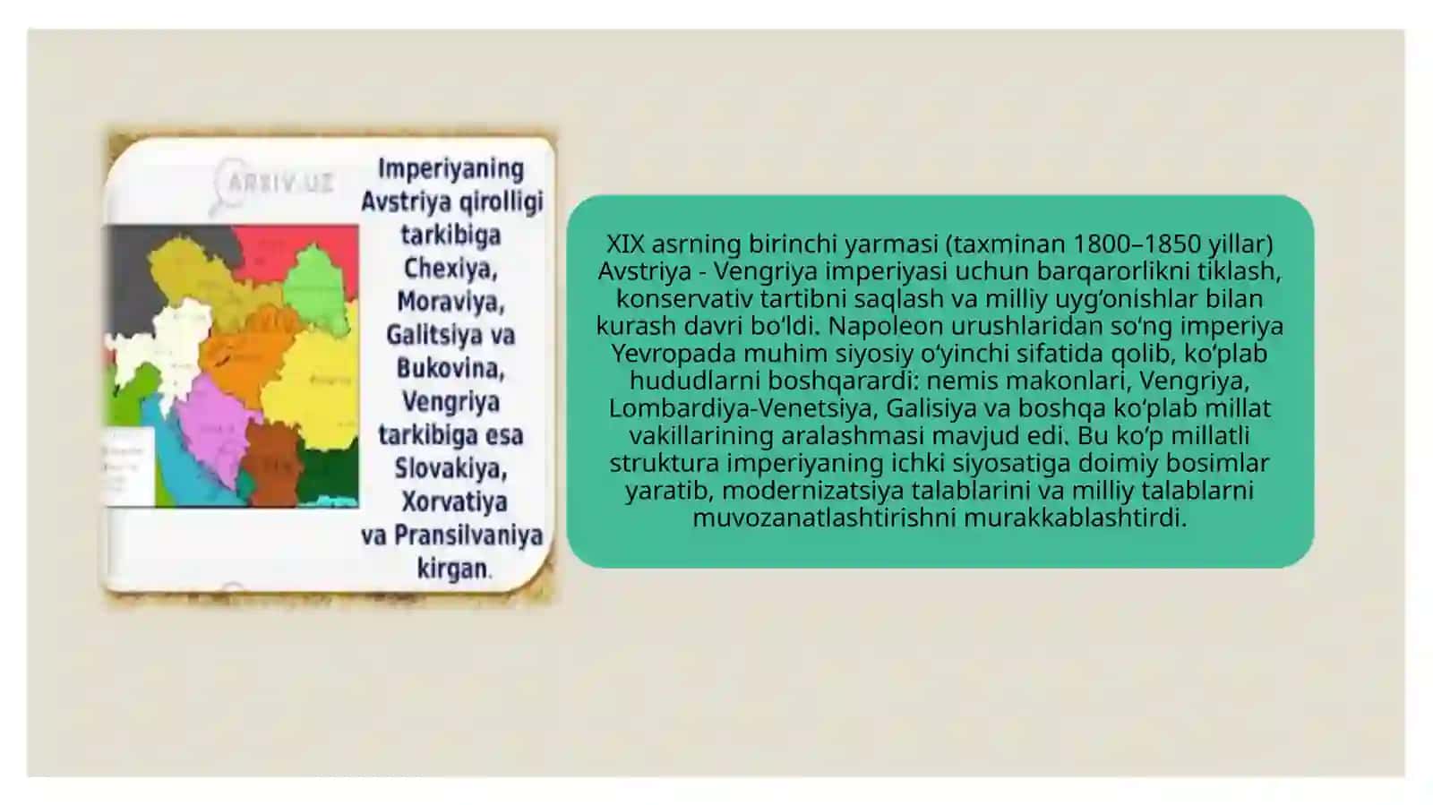 XIX asrning  birinchi yarmida Avstriya-Vengriya imperiyasining siyosiy holati 3