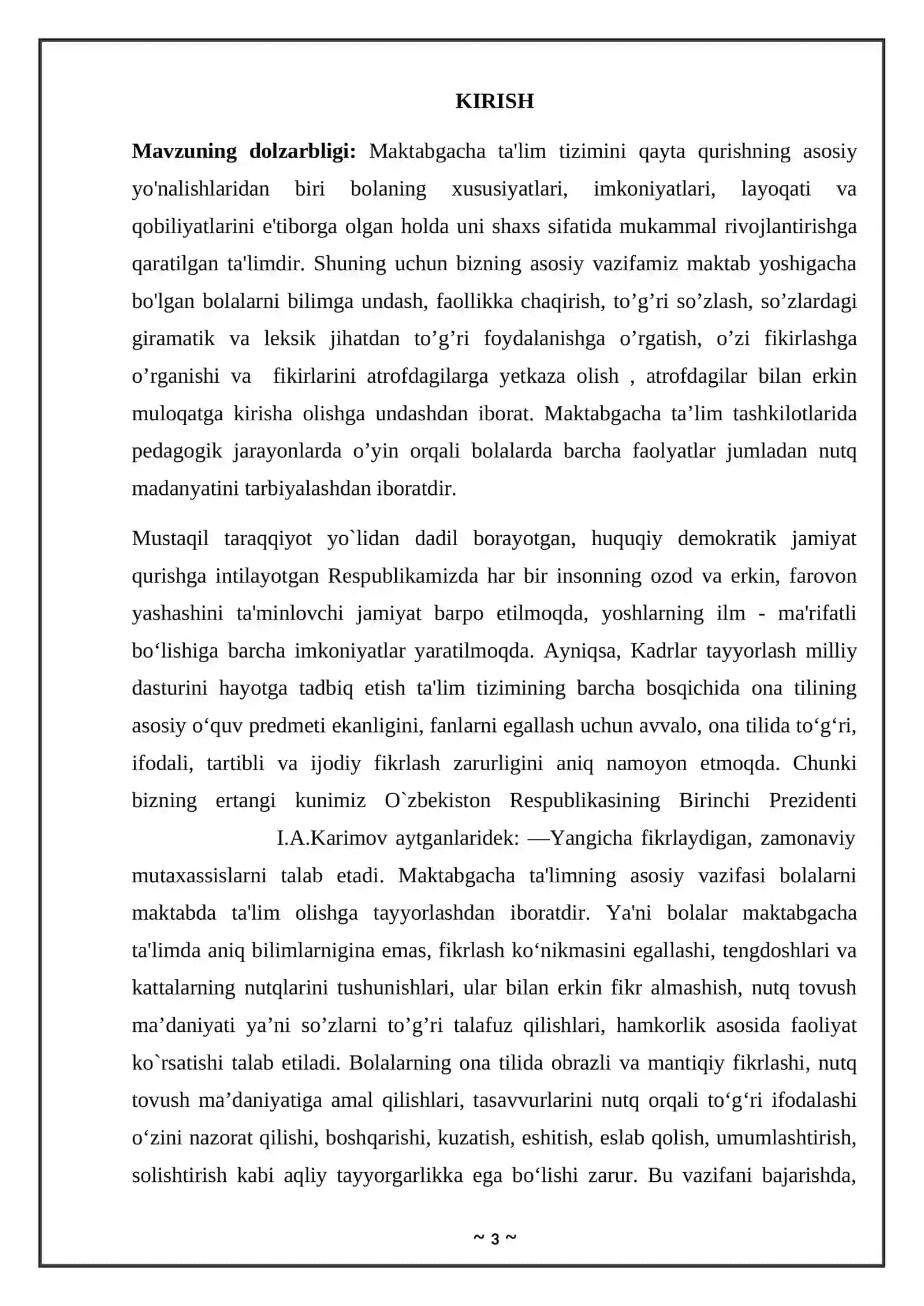 Bolalar nutqini o’stirish metodikasi 3