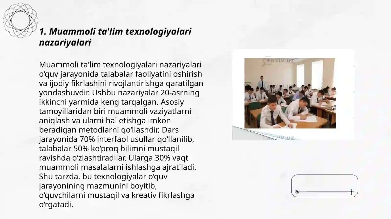 Muammoli ta'lim texnologiyalari nazariyalari 3