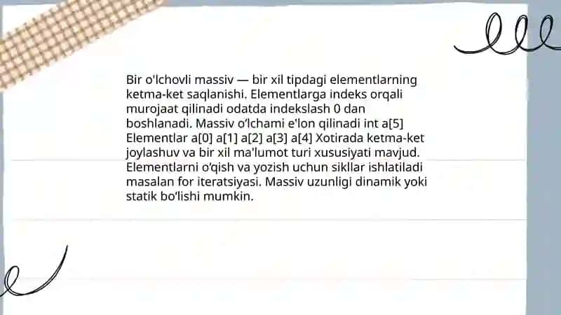 Massivlar 3