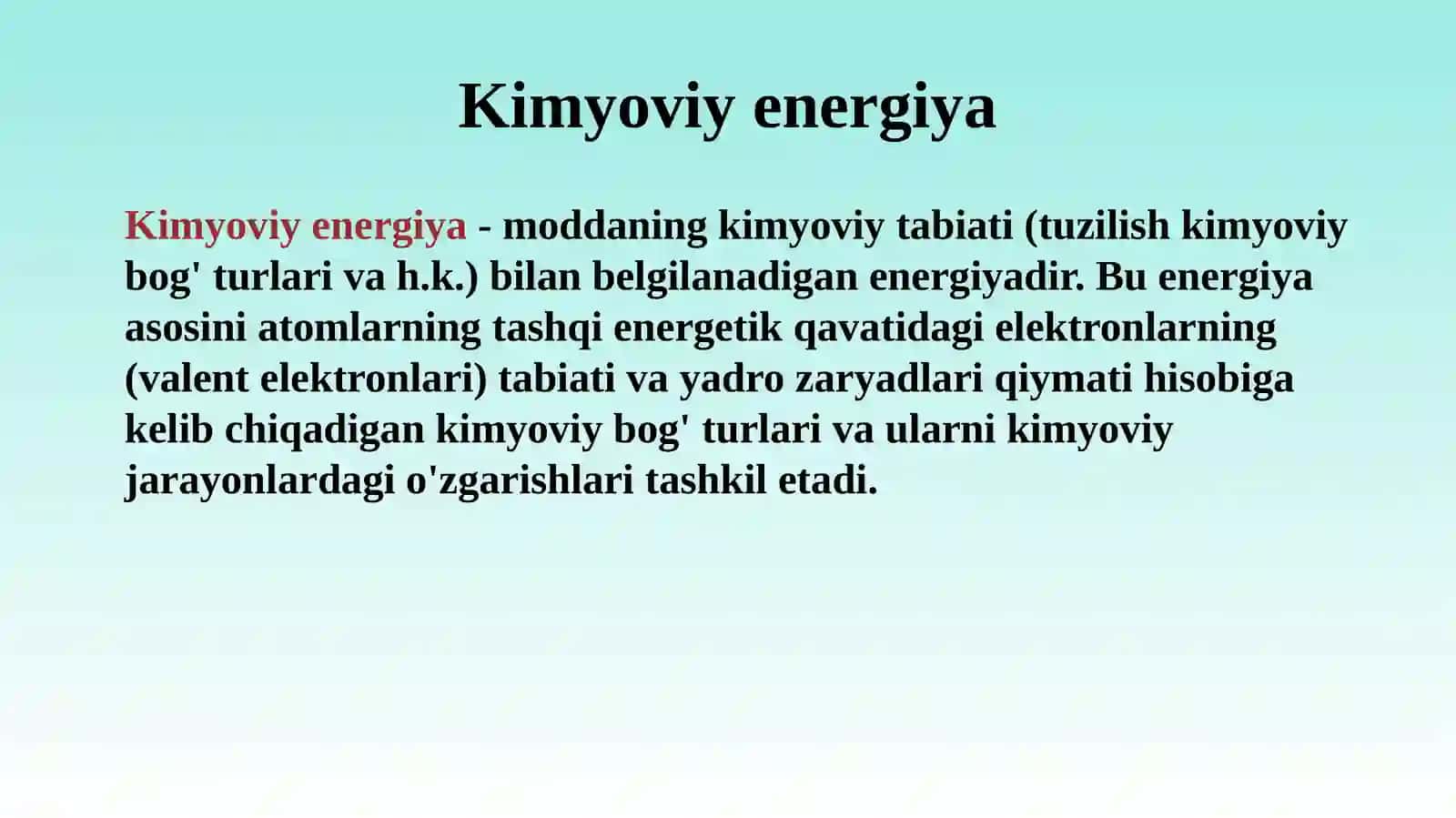 Kimyoviy termodinamika asoslari. Kimyoviy reaksiyalarning issiqlik effekti. 3