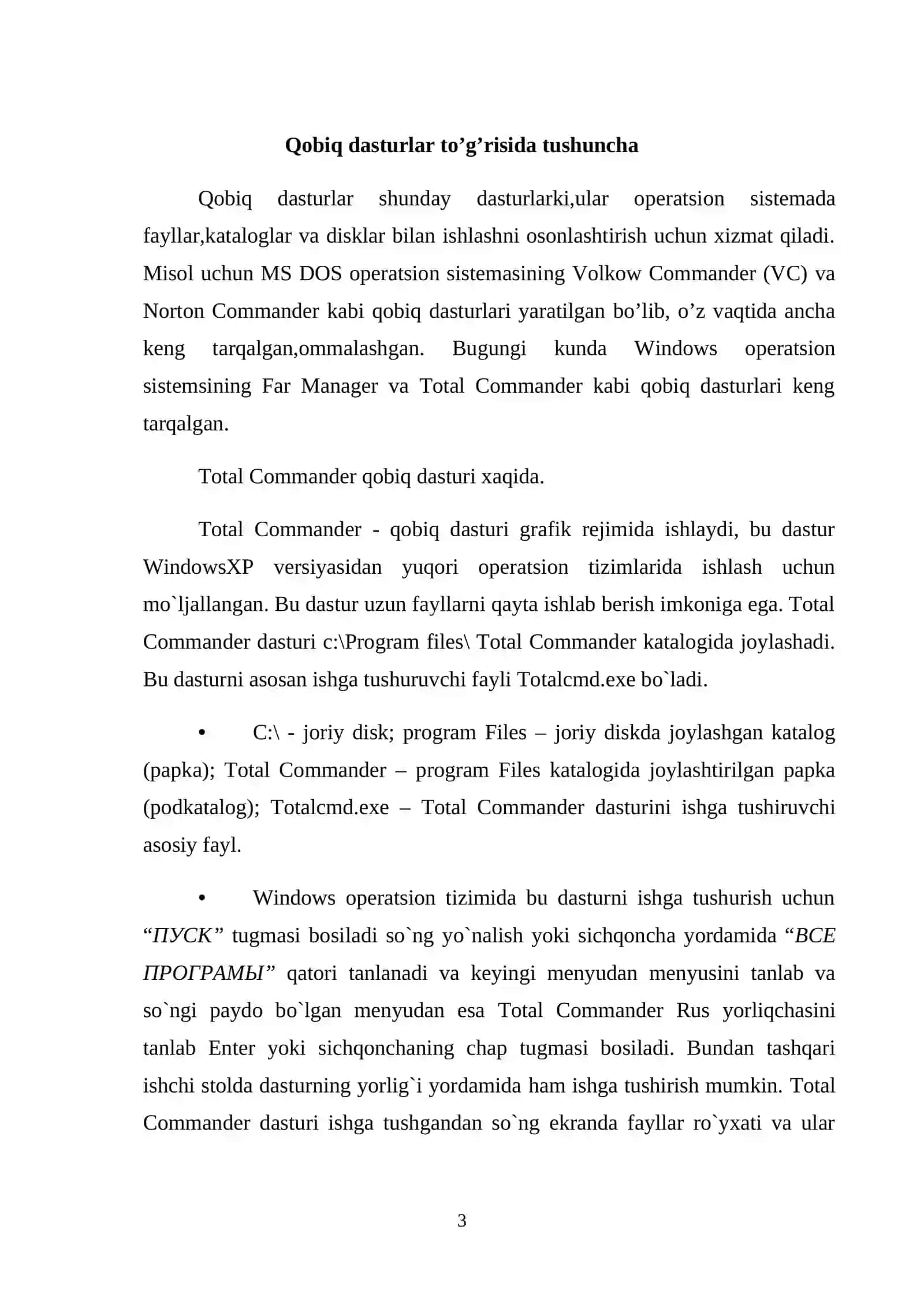 Total Commander buyruqlari 3