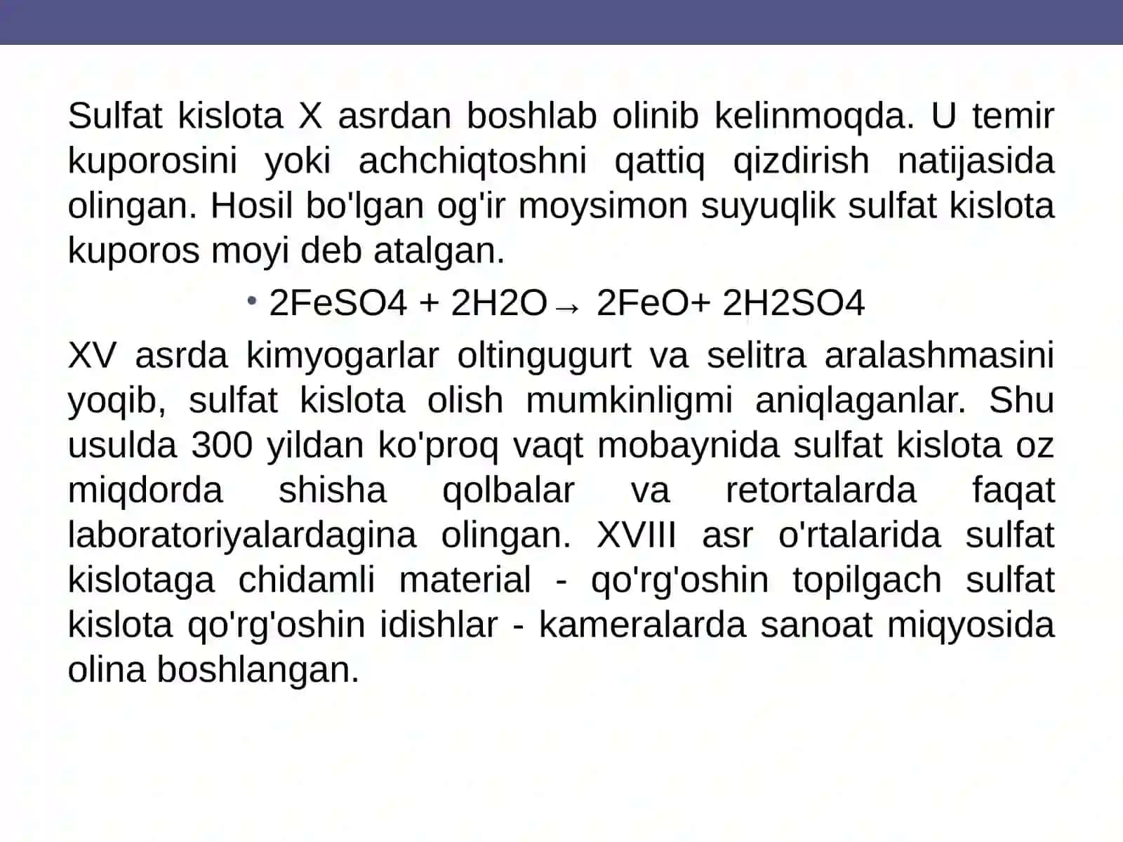 Sulfatkislota ishlab chiqarish texnologiyasi 3
