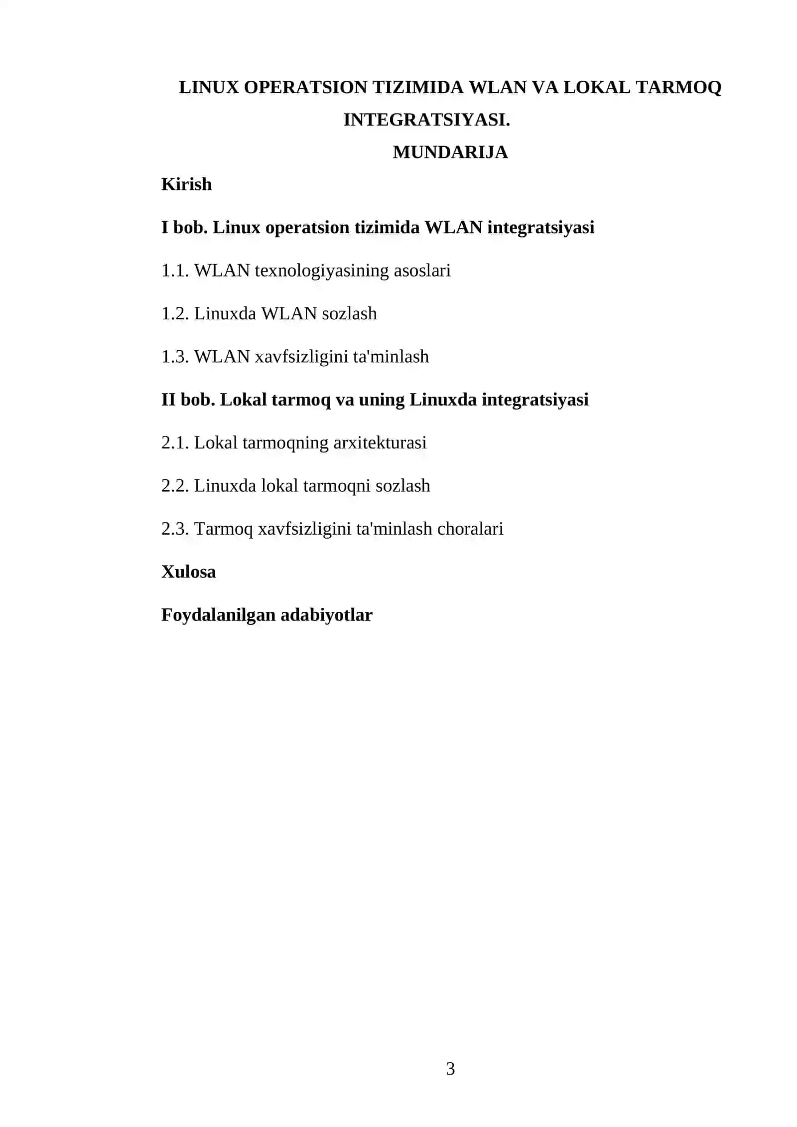 LINUX OPERATSION TIZIMIDA WLAN VA LOKAL TARMOQ INTEGRATSIYASI 3