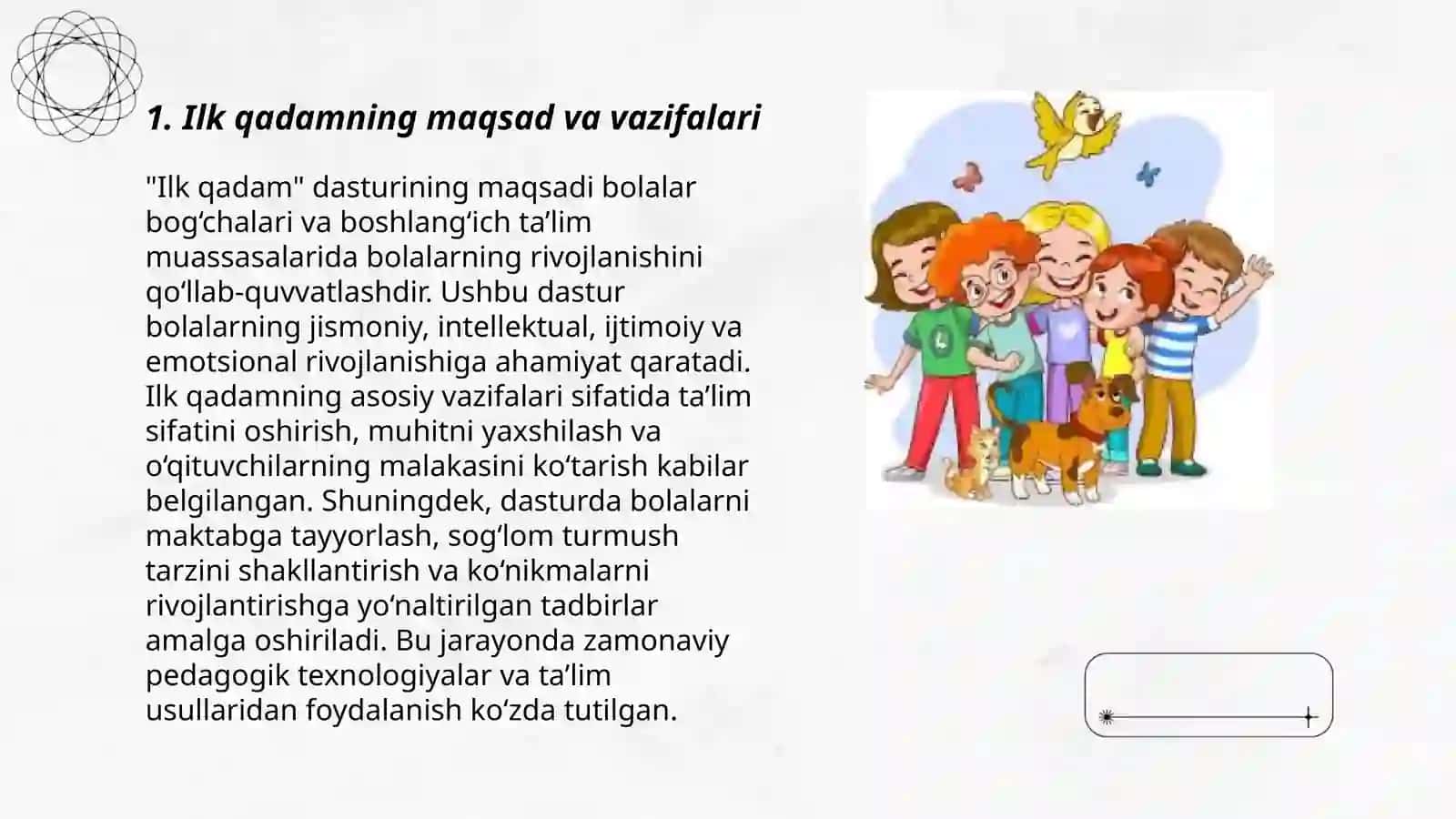 Ilk qadam,, davlat o'quv dasturi 3