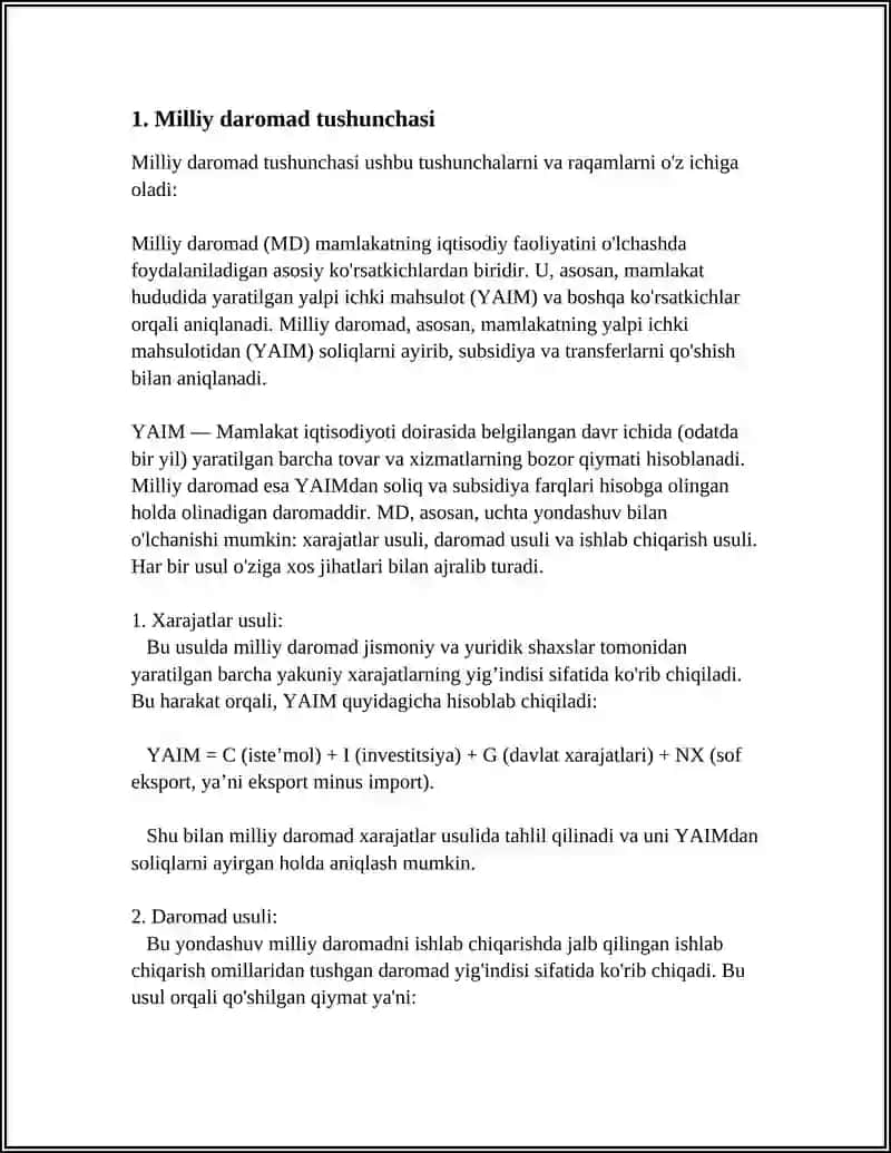 MILLIY DAROMAD VA UNI TAQSIMLASH 3
