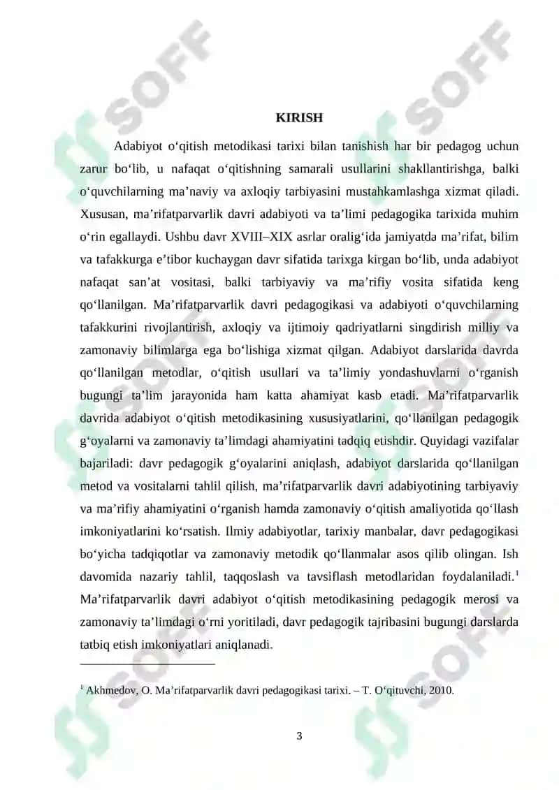 Adabiyot o‘qitish metodikassi tarixida ma’rifatparvarlik davri 3