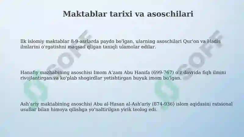 Maktablar tarixi va asoschilari 3