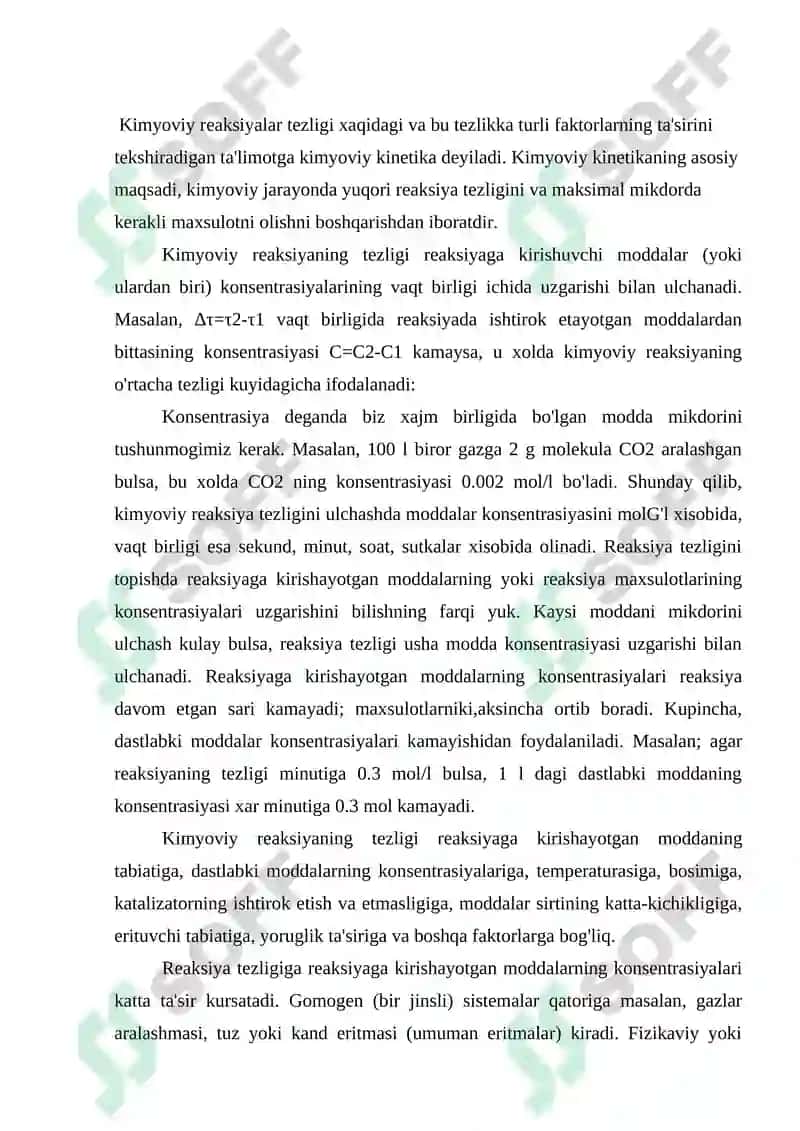 Kimyoviy Kinetika va Kimyoviy Muvozanat 3