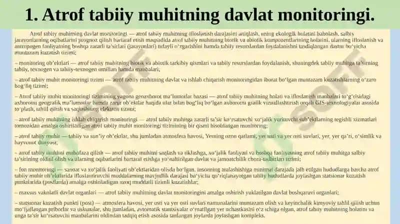 O‘zbekiston ekologik monitoring tizimining istiqbollari 3
