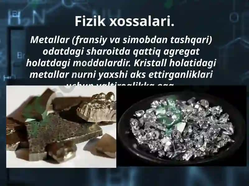 Metallarning fizika va kimyoviy xossalari 3