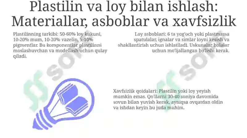 Plastilin va loy bilan ishlash 3