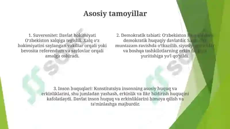 O‘zbekiston Respublikasining Konstitutsiyasi 3