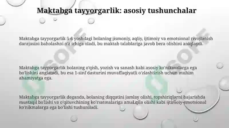 Maktabga Tayyorgarlik 3