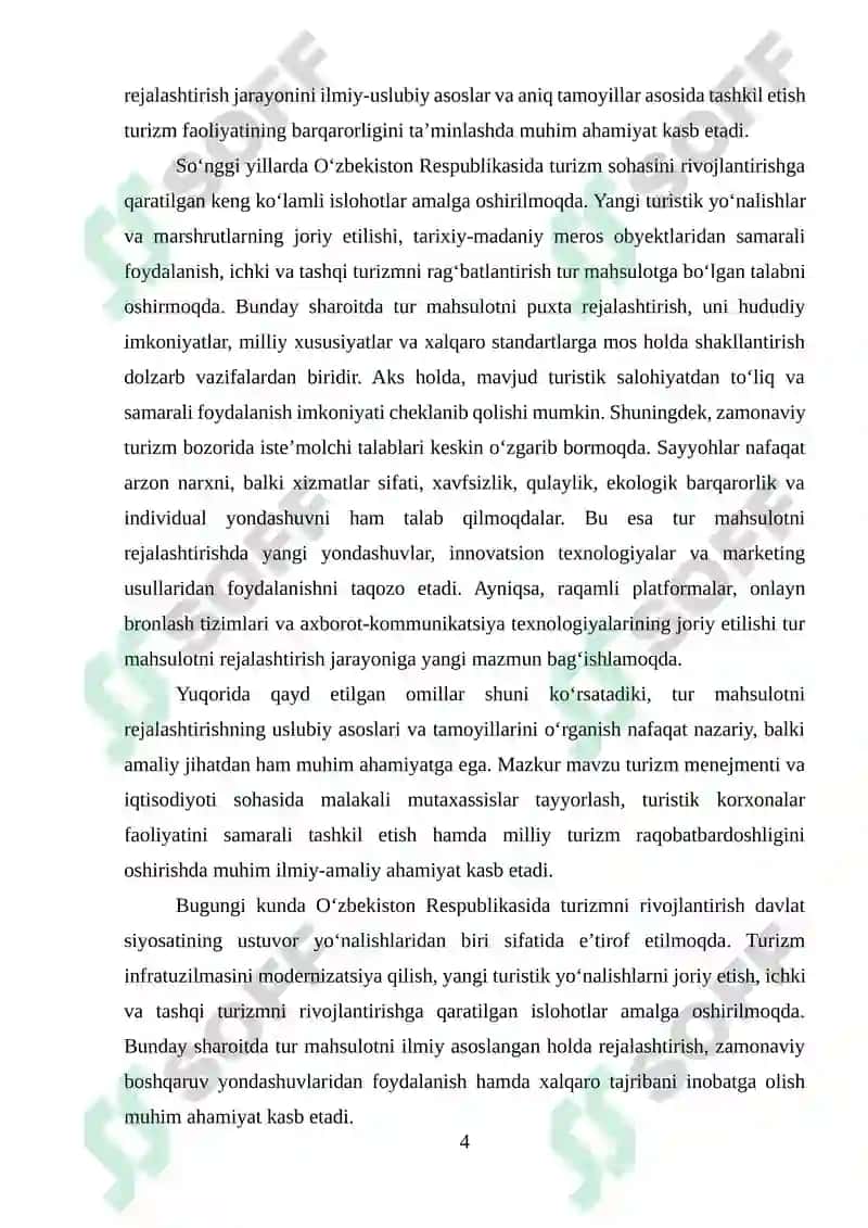 TUR MAHSULOTNI REJALASHTIRISHNING USLUBIY ASOSLARI VA TAMOYILLARI 3