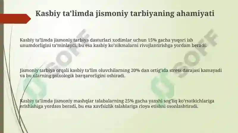 Professional ta'limda jismoniy tarbiya darslari 3