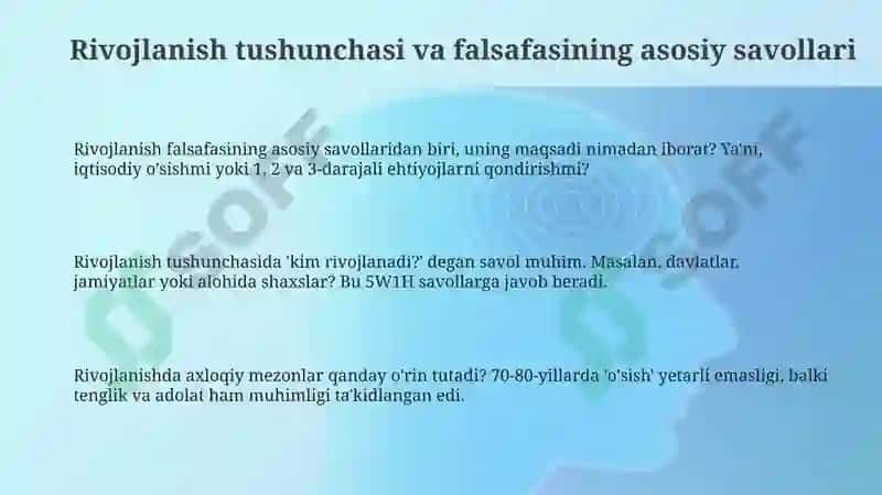 Rivojlanish falsafasi 3
