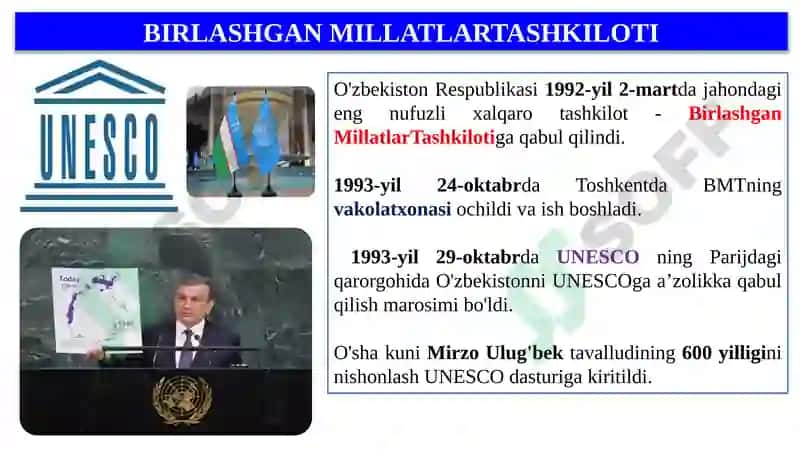 O`ZBEKISTONNING JAHON HAMJAMIYATIGA QO’SHILISHI 3