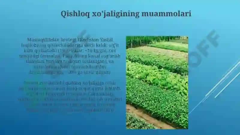 Qishloq xoʻjaligidagi texnologik taraqqiyot 3