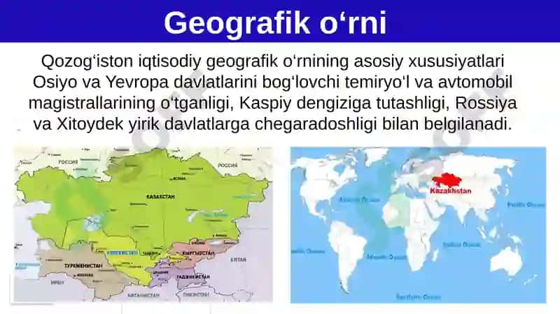 Qozog‘iston Respublikasi 9-sinf GEOGRAFIYA 3