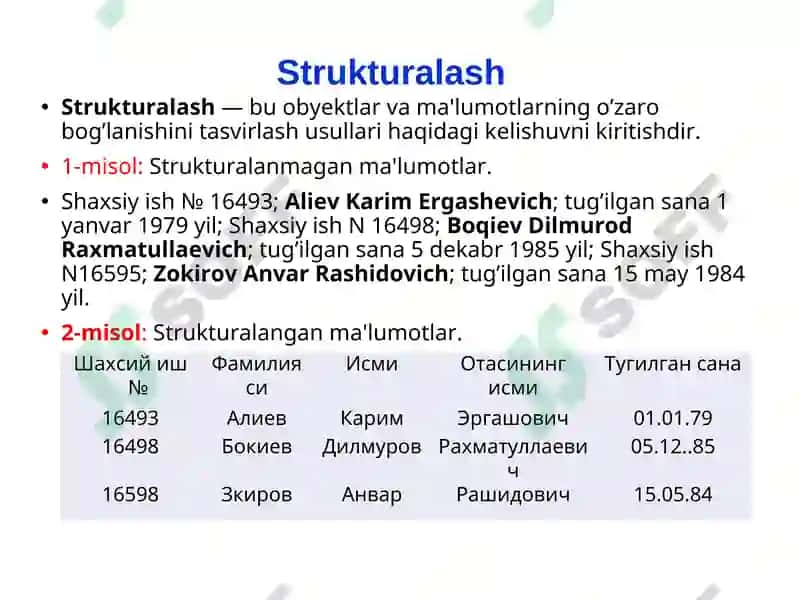 Ma’lumotlar ombori yaratish 3