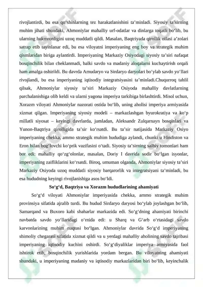 Ahmoniylar davrida Oʻzbekiston hududidagi xalqlar 3