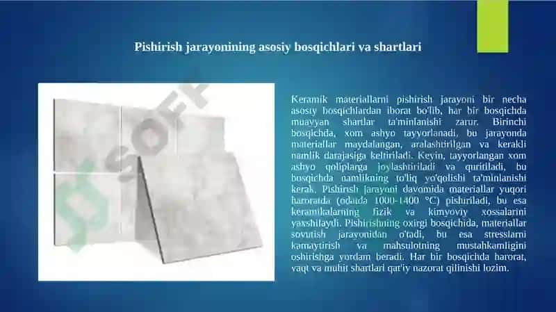 Keramikmateriallarni pishirish jarayoni 3