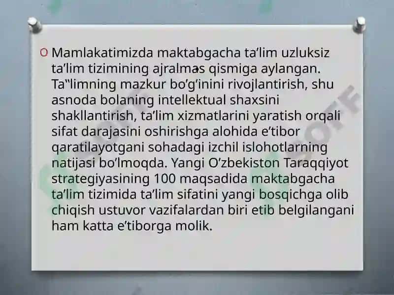 Maktabgacha ta'lim tizimida ta'lim sifatini yangi bosqichga olib chiqish 3
