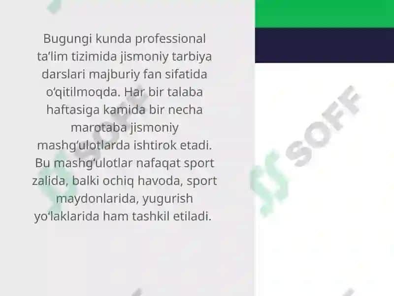 Jismoniy tarbiya darslari 3