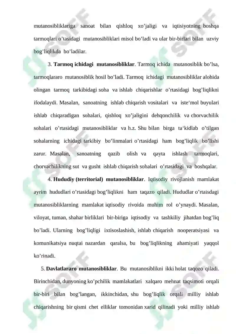 Milliy iqtisodiyotning nisbatlari va muvozanati 3