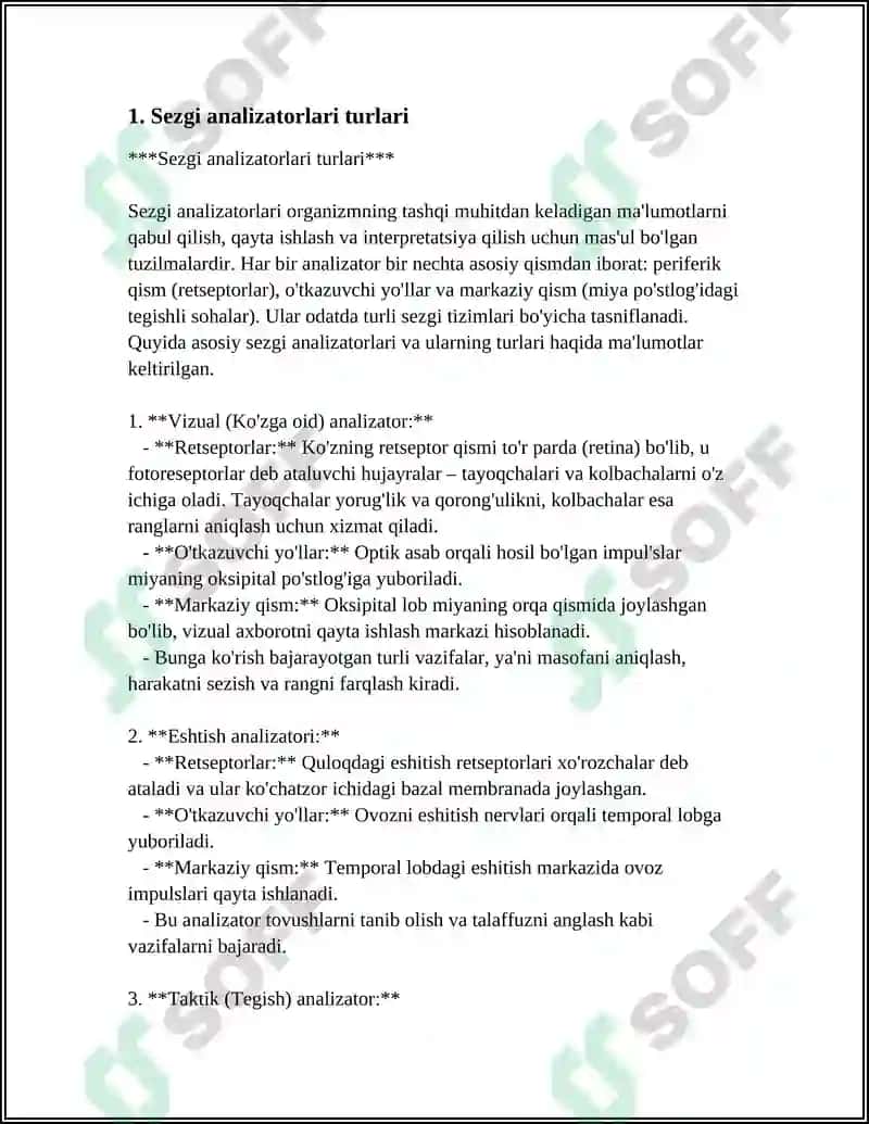 SEZGI ANALIZATORLARI HAQIDA.SEZGINING BUZILISHI 3
