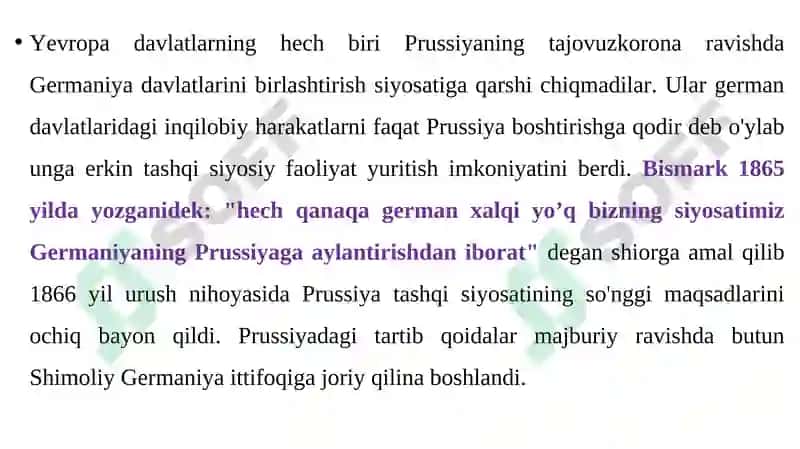Shimoliy Germaniya Ittifoqining tuzilishi va Germaniyaning birlashtirilishi 3