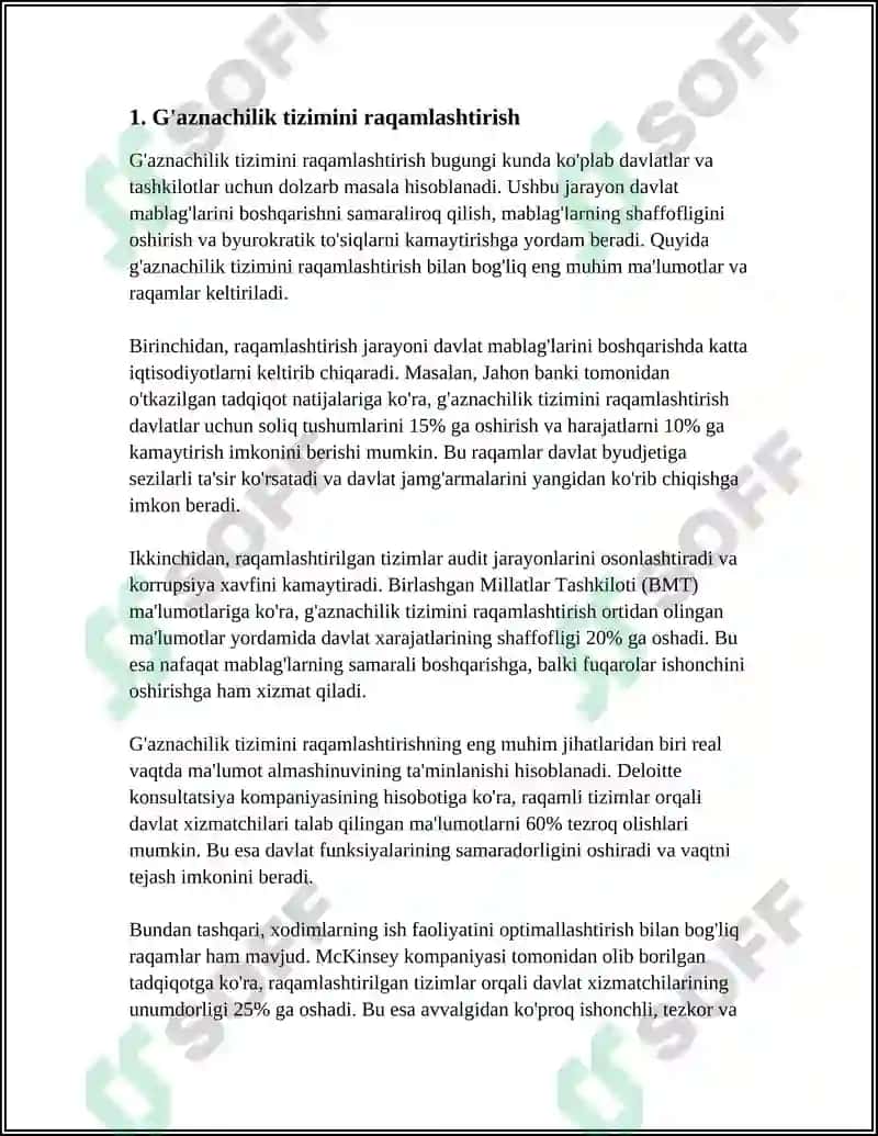 G'AZNACHILIK SOHASIDAGI TAKLIFLAR VA KAMCHILIKLAR 3