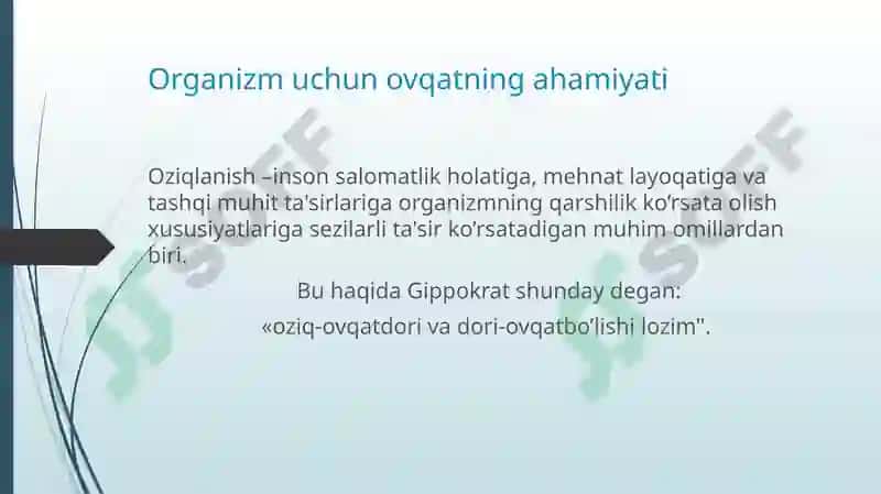 Sog’lom ovqatlanish mezonlari 3