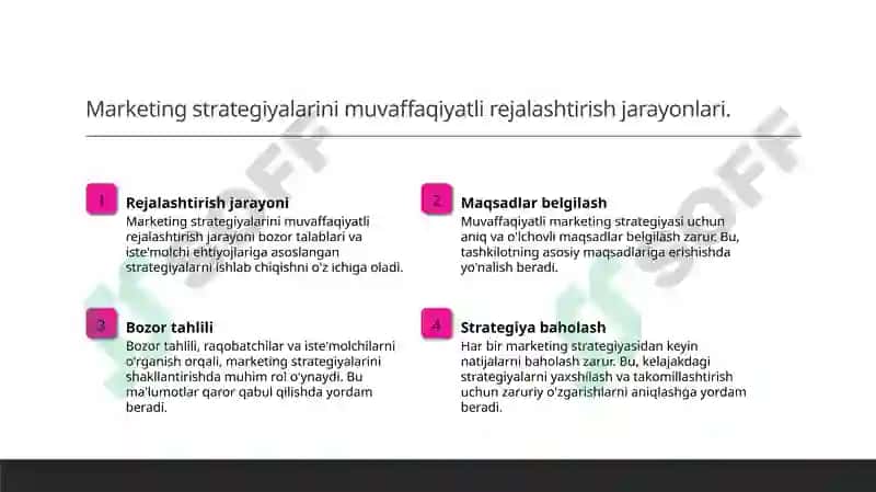Marketing strategiyalarini rejalashtirish 3