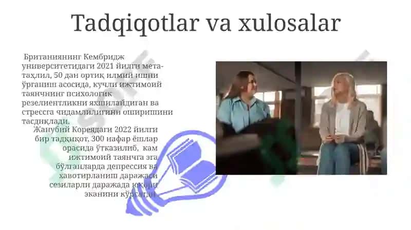 Psixologik barqarorlik va ijtimoiy qo'llab-quvvatlash 3