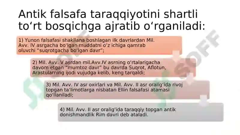 Falsafiy tafakkur taraqqiyoti bosqichlari: G‘arb falsafasi 3