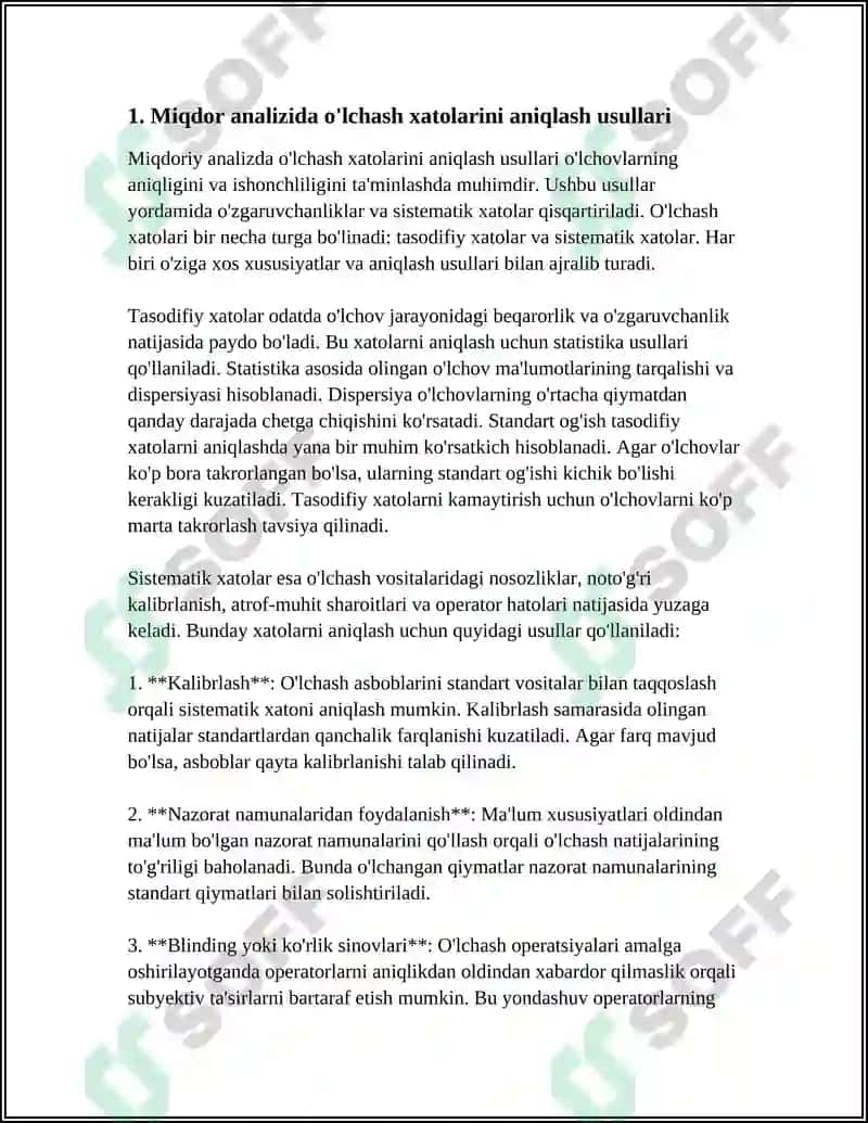 MIQDOR ANALIZIDA YO‘L QOʻYILGAN XATOLAR VA ULARNI TUZATISH YOʻLLARI 3