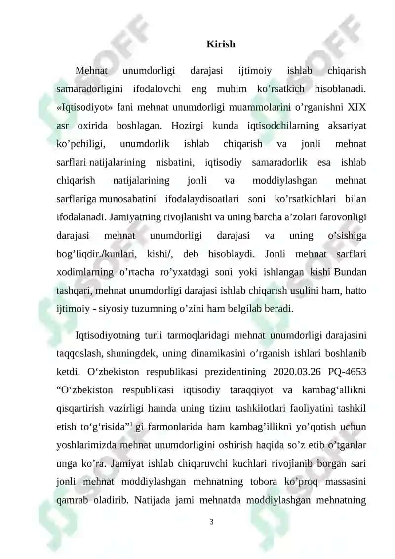 Mehnat unumdorligi va uning hajmiga ta'sir etuvchi omillar 3